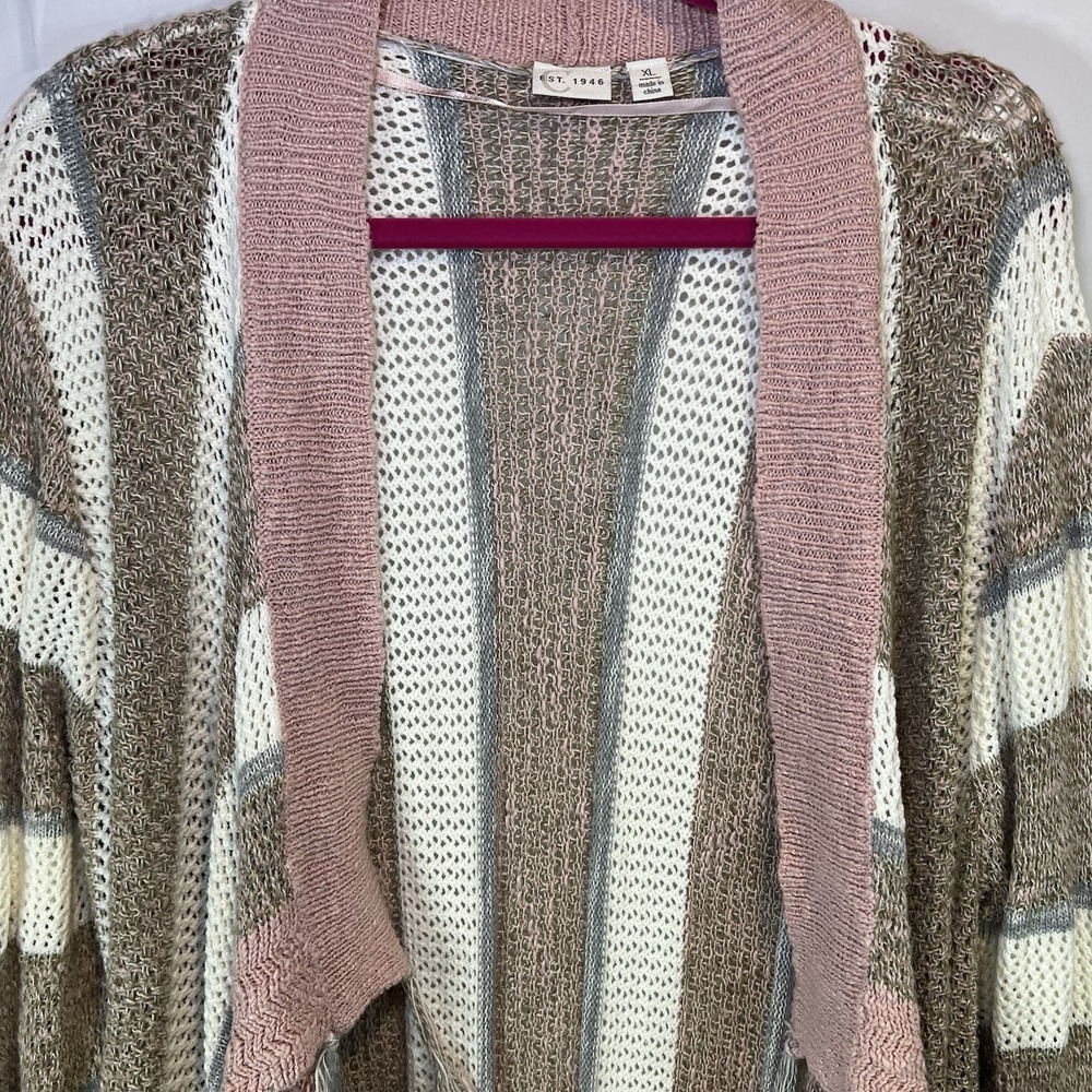 Cato Womens Cardigan Sweater Blanket Open Front Knit Long Sleeve Size XL X-Large - Picture 5 of 7